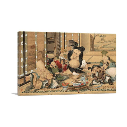 Seven Lucky Gods Premium Canvas Wall Art – Vibrant Colors & Intricate Details