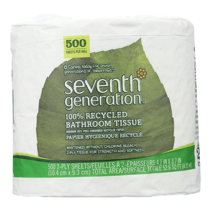 Seventh Generation 500-Sheet 2-Ply Bathroom Tissue – Case of 60