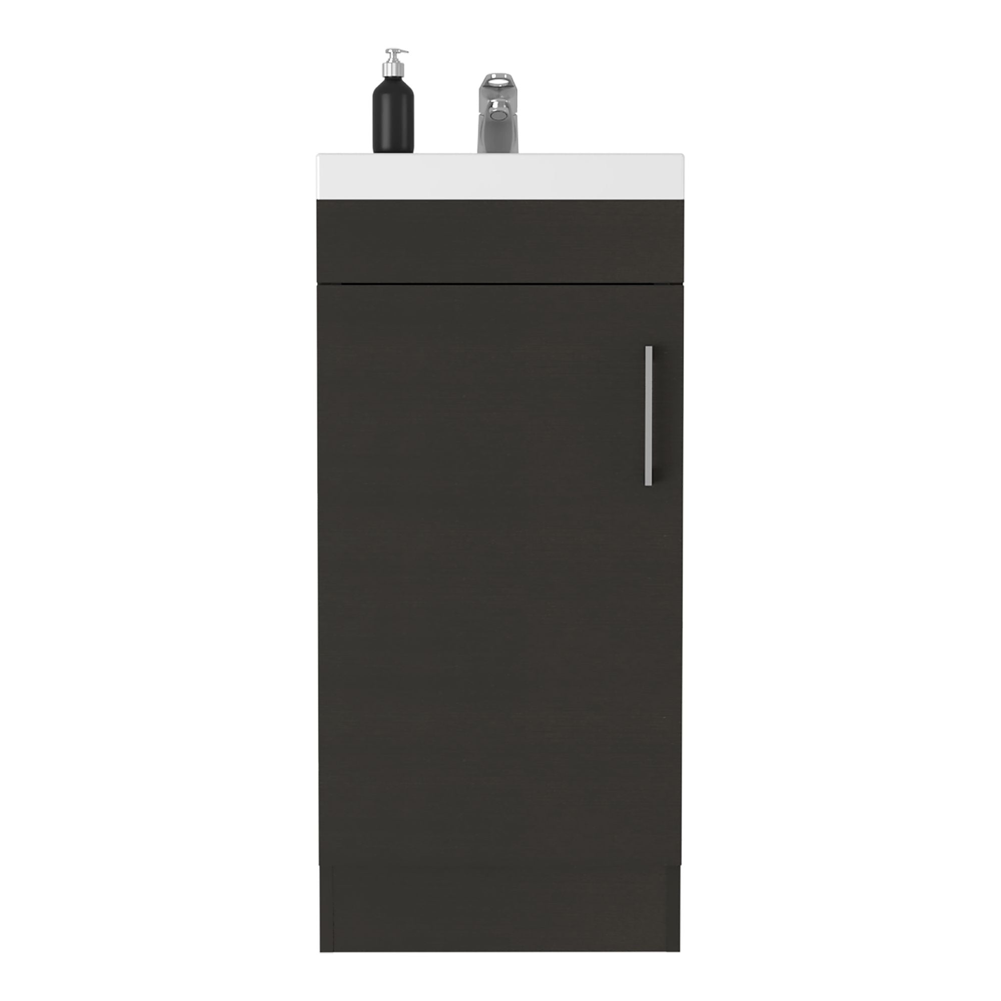 Sevilla Bathroom Vanity with Sink, Single Door Cabinet, Black