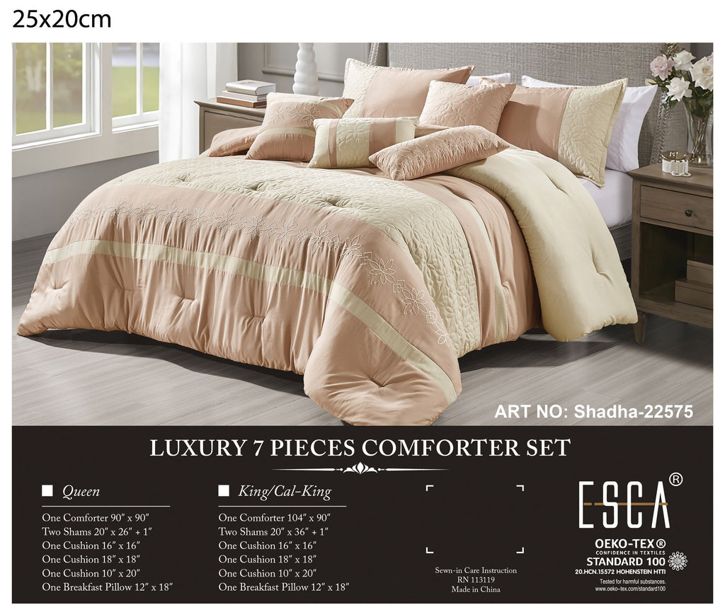 Shadha Seven-Piece Motif Comforter Set