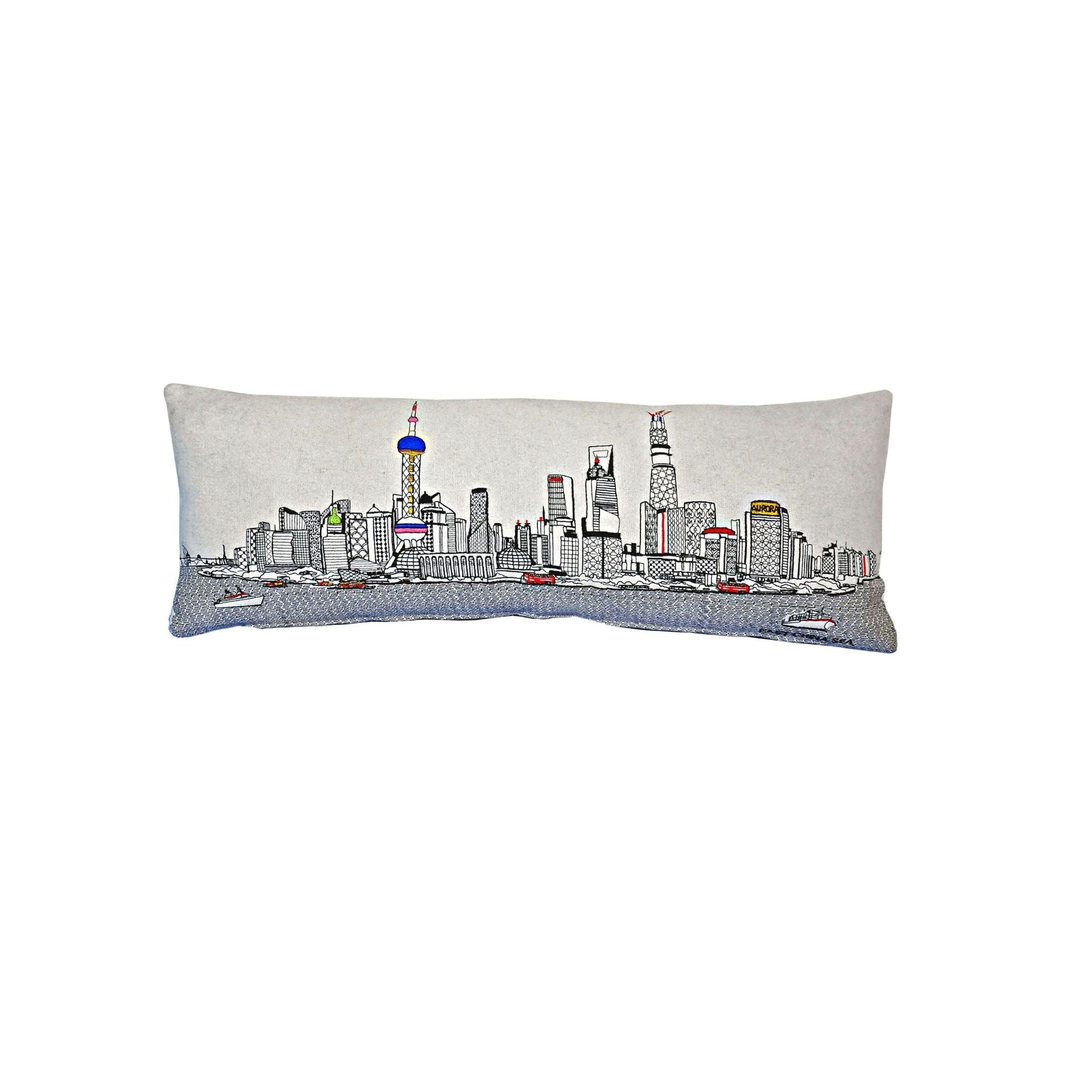 Shanghai Landmark Decorative Pillow