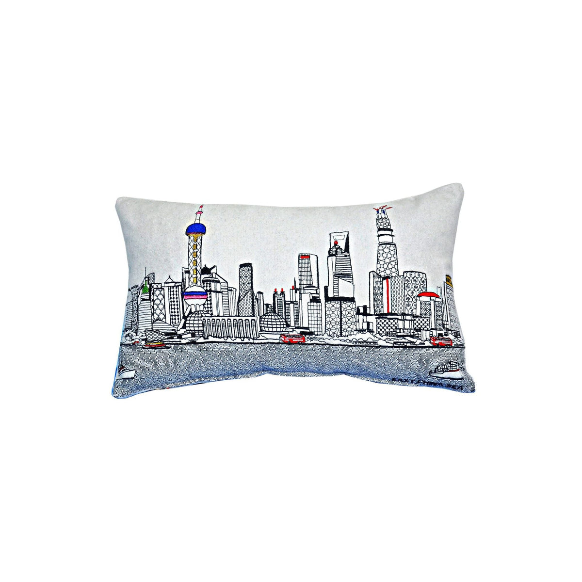 Shanghai Landmark Decorative Pillow