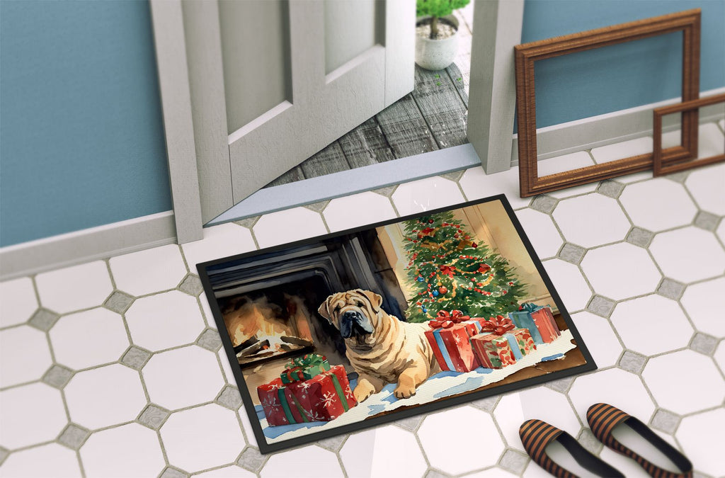 Shar Pei Cozy Christmas Indoor-Outdoor Doormat