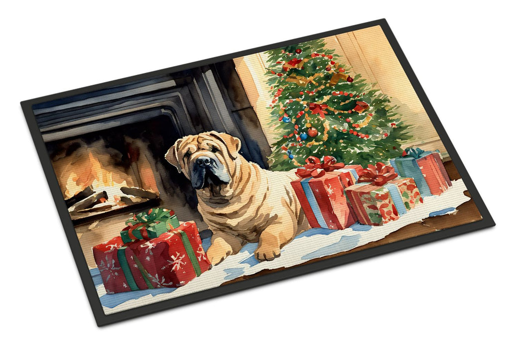 Shar Pei Cozy Christmas Indoor-Outdoor Doormat