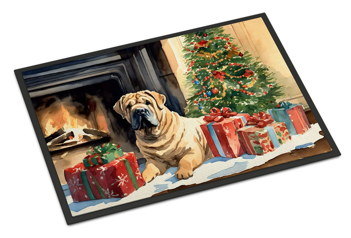 Shar Pei Cozy Christmas Indoor-Outdoor Doormat
