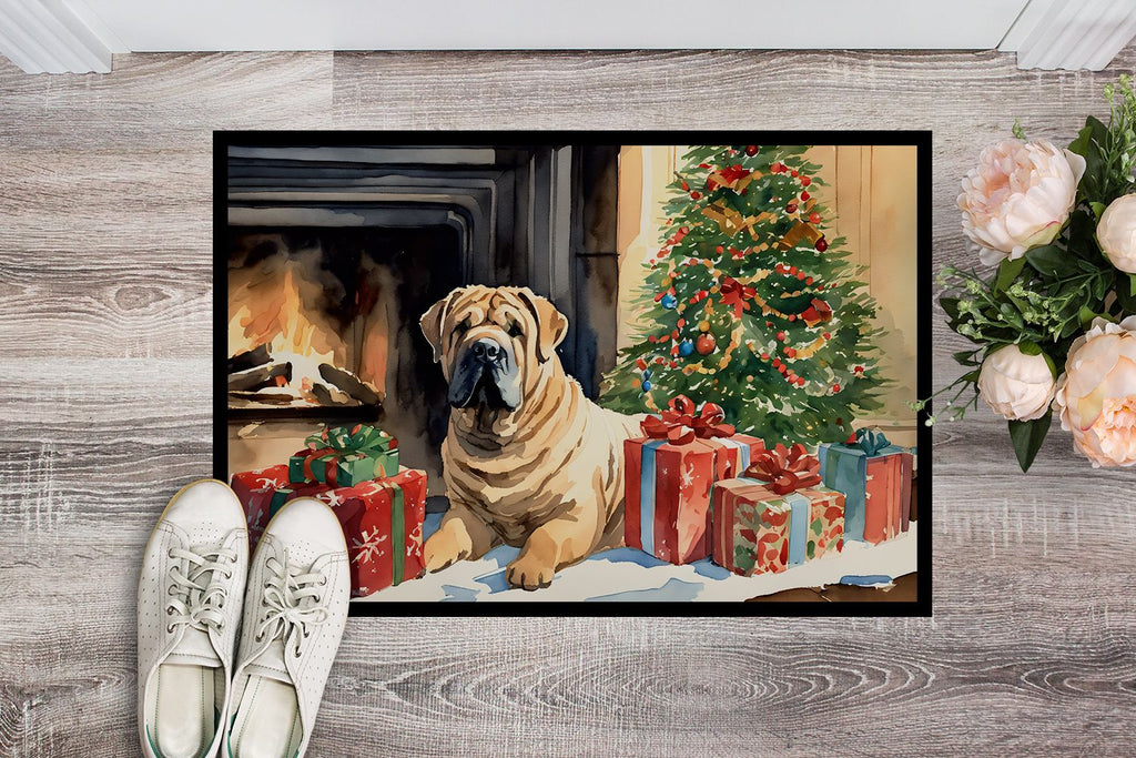 Shar Pei Cozy Christmas Indoor-Outdoor Doormat
