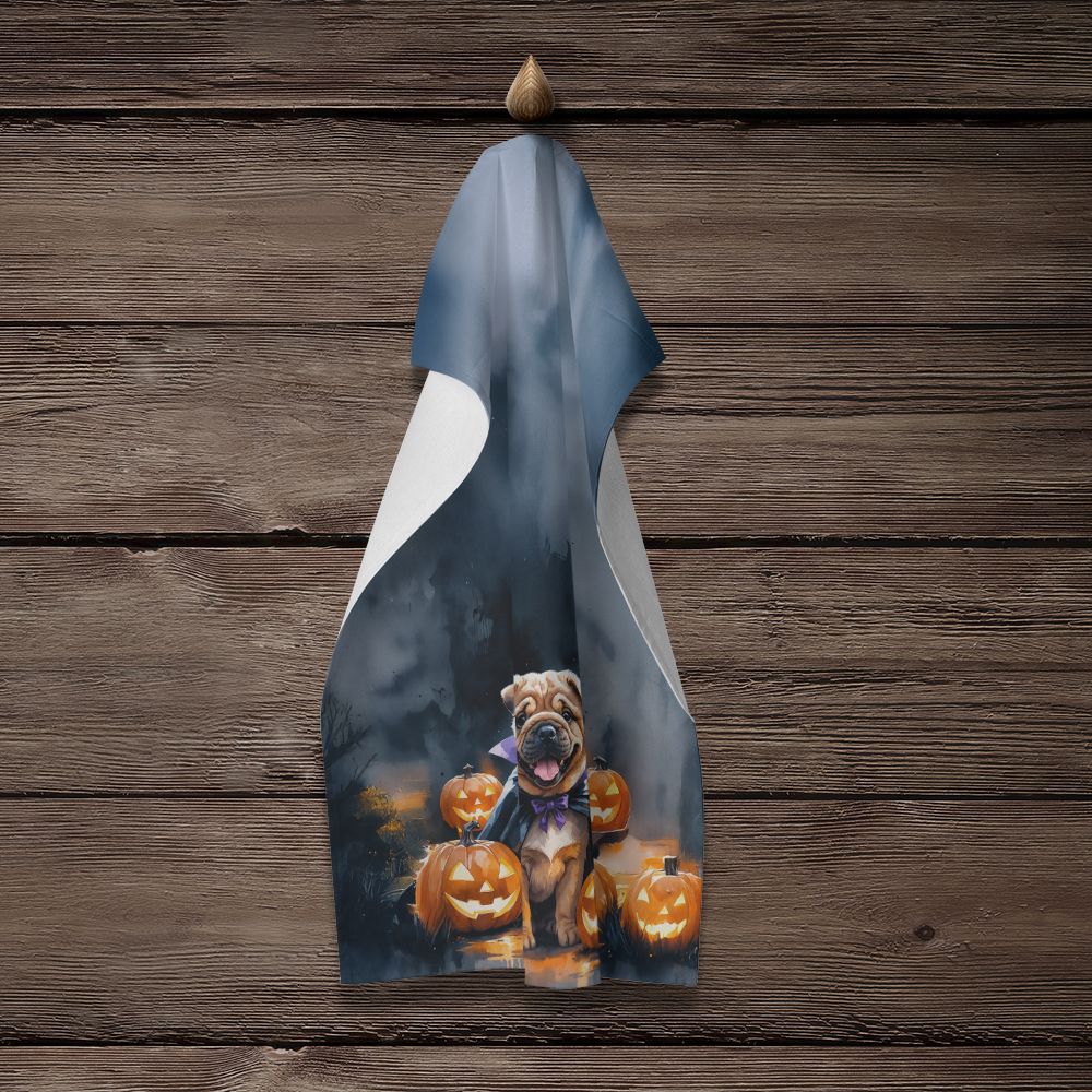 Premium Halloween Kitchen Towel – Plush Velour with Cotton Terry Back