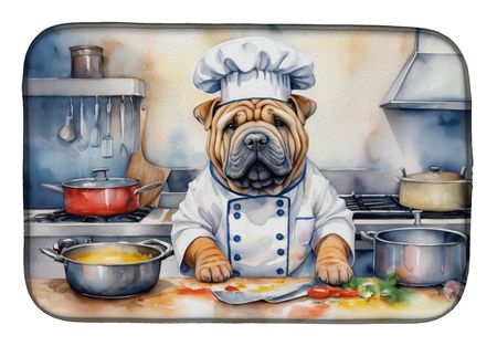 Shar Pei Chef Dish-Drying Mat