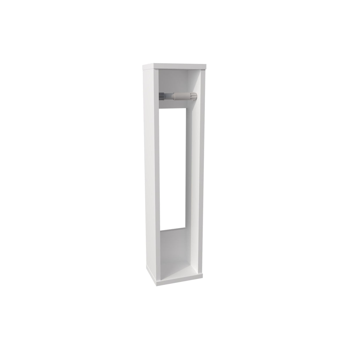 Minimalist White Wall-Mounted Bathroom Shelf