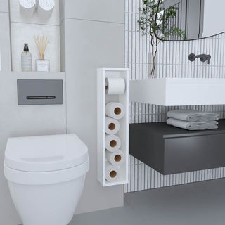 Minimalist White Wall-Mounted Bathroom Shelf