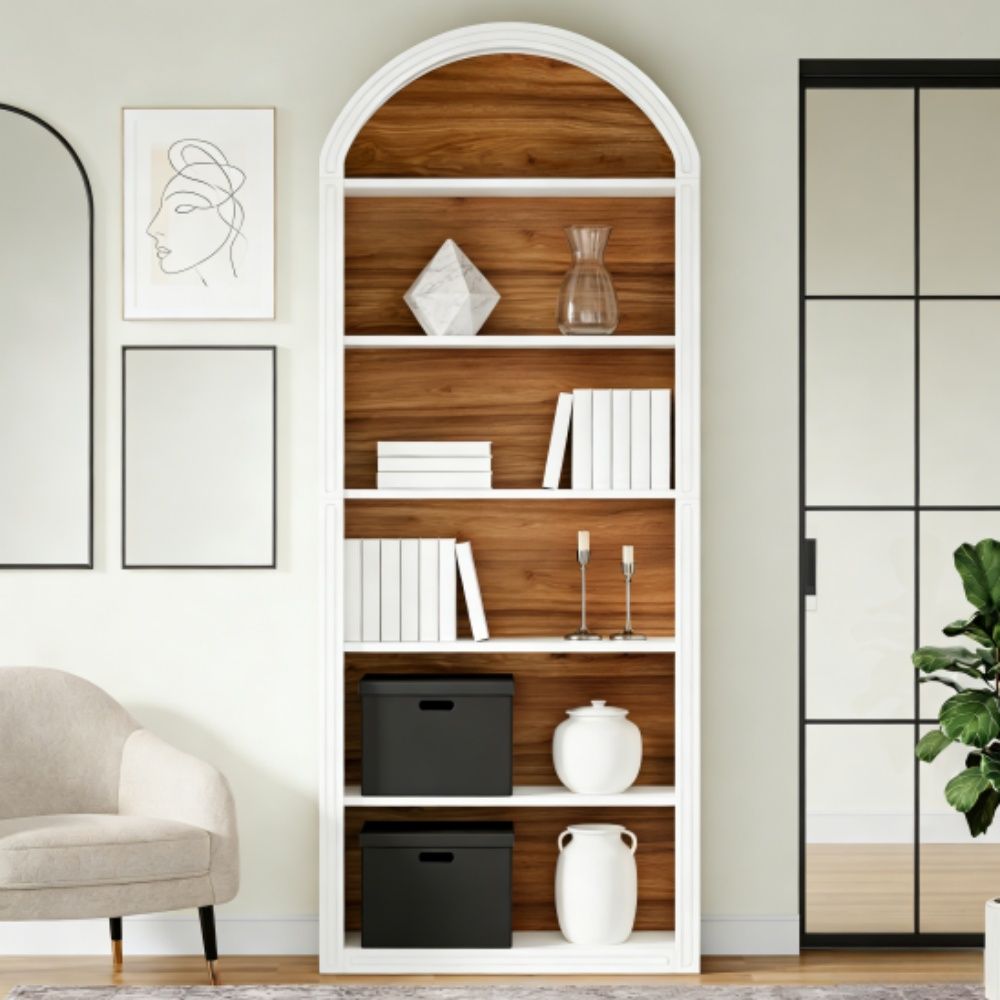 Two-Tone Eight-Tier Tall Bookshelf