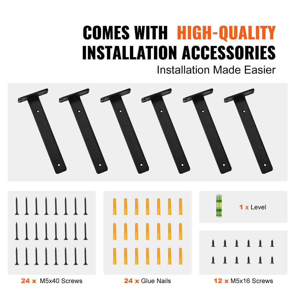 VEVOR Triangular Brackets for Wall-Mounted Shelving