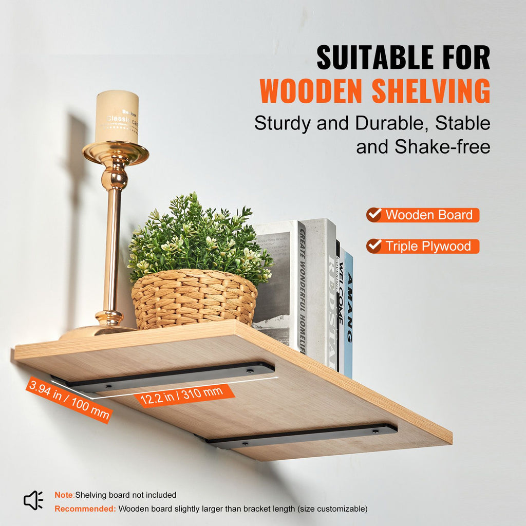 VEVOR Triangular Brackets for Wall-Mounted Shelving