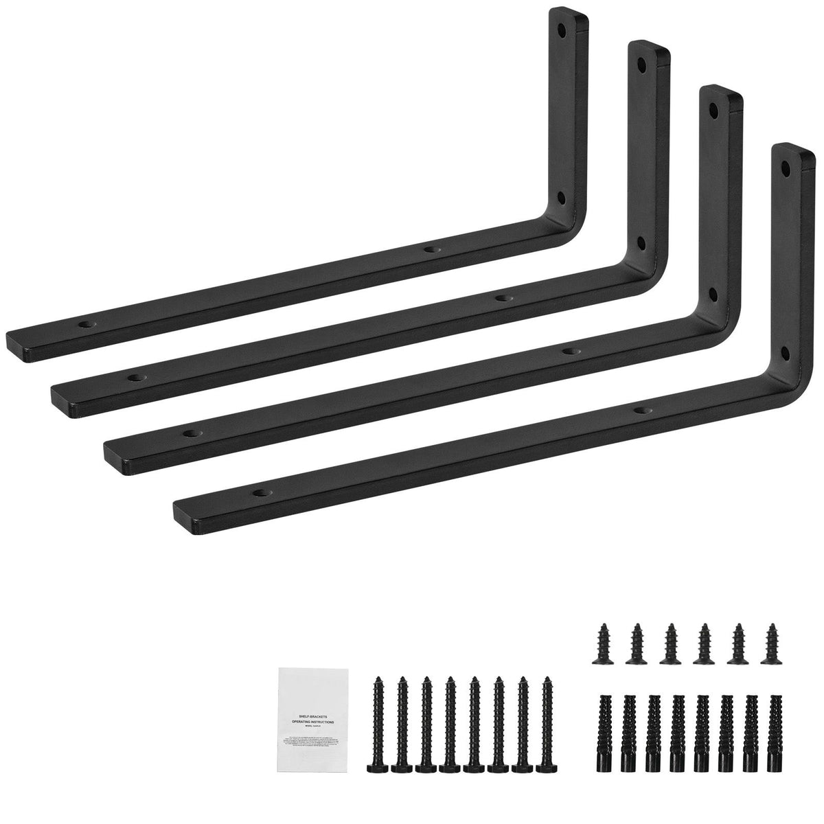 Matte Black Triangular Brackets for Floating Shelves