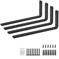 Matte Black Triangular Brackets for Floating Shelves