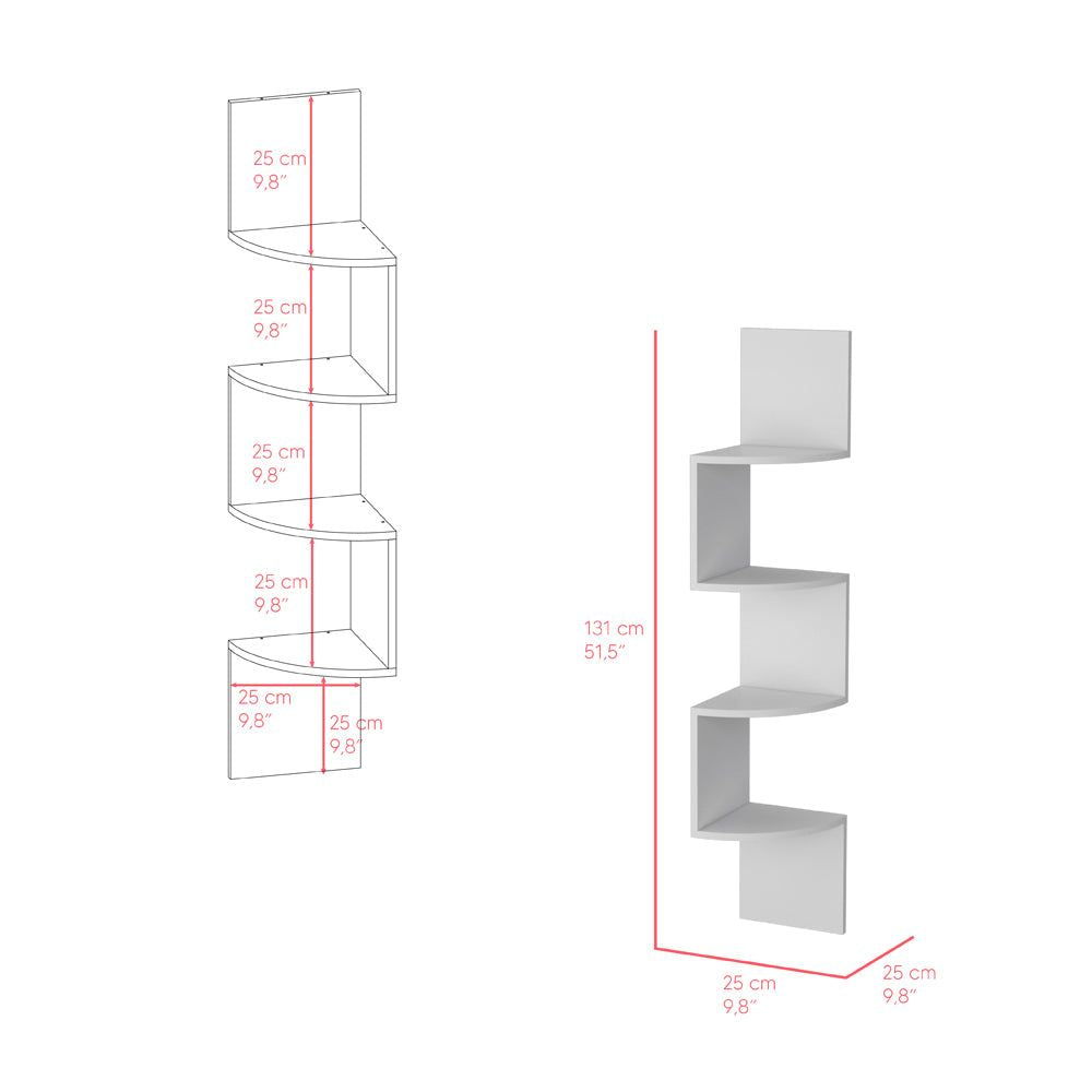 Shelf Crestone – Modern White Wall-Mounted Display Shelves
