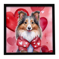 Sheltie My Valentine Framed Wall Art