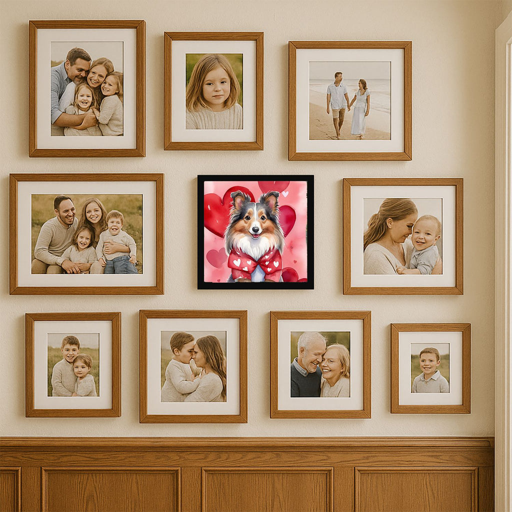 Sheltie My Valentine Framed Wall Art