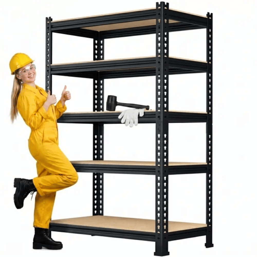 Adjustable Five-Tier Utility Shelving for Flexible Storage