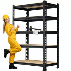 Adjustable Five-Tier Utility Shelving for Flexible Storage