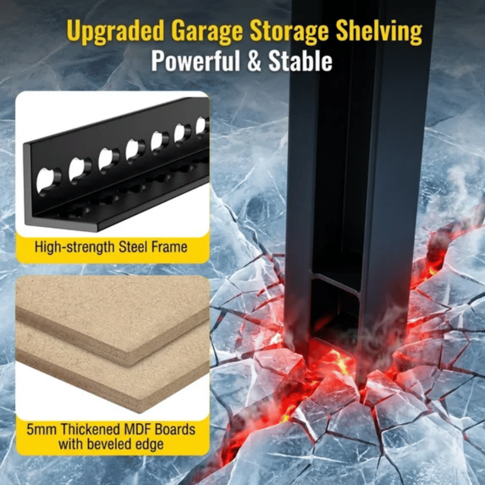 Adjustable Five-Tier Utility Shelving for Flexible Storage