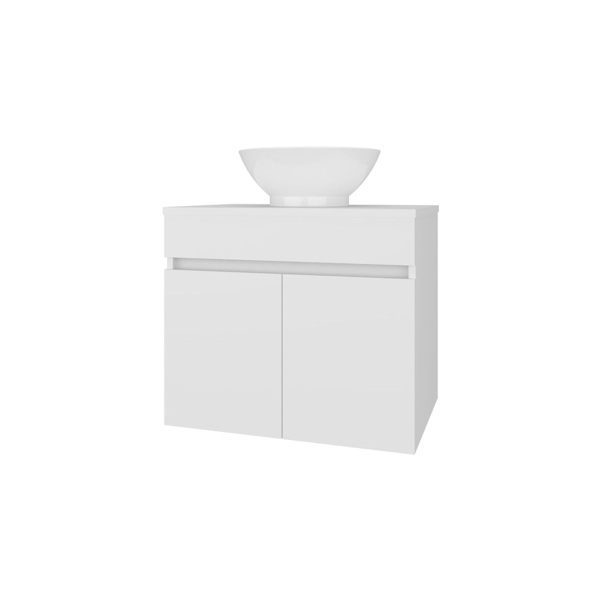 Sheridan White Bathroom Vanity with Sink and Concealed Storage