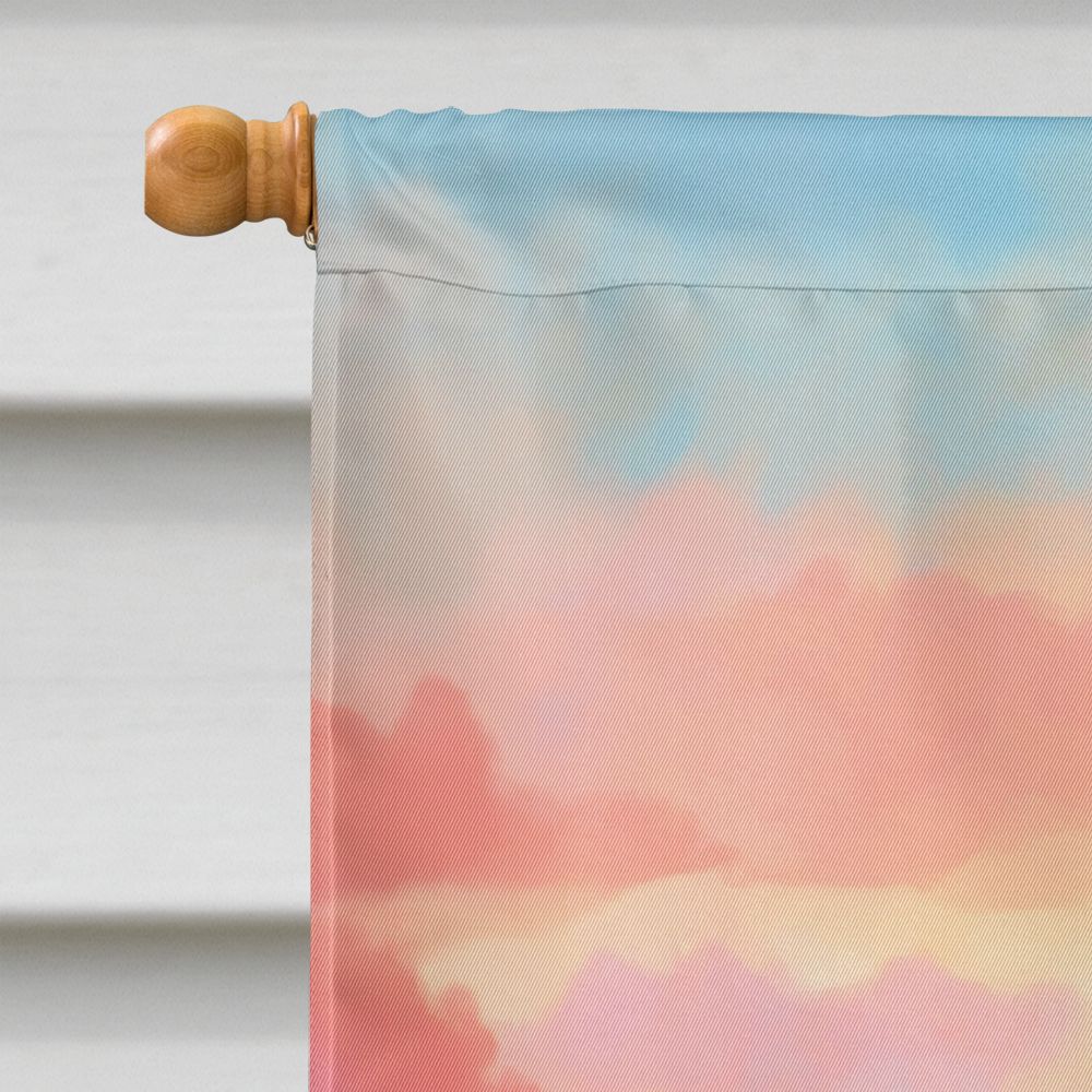 Shiba Inu Two Hearts Double-Sided House Flag