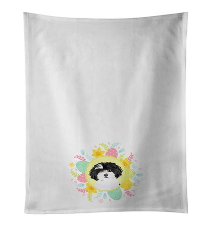 Black-and-White Shih Tzu Easter Kitchen Towel Set