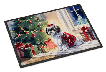 Shih Tzu Cozy Christmas Indoor Outdoor Doormat