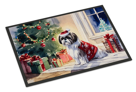 Shih Tzu Cozy Christmas Indoor Outdoor Doormat