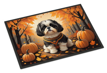 Shih Tzu Fall Artwork Indoor-Outdoor Doormat