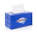 Blue Shipping Container Style Tissue Box