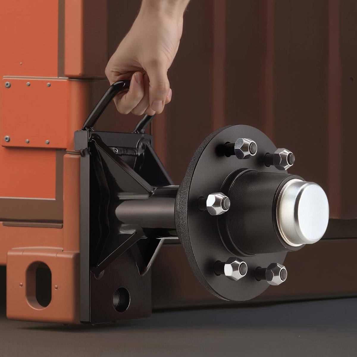 Six-Lug Container Axle Kit with Ratchet J-Hooks