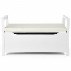 Entryway Shoe Bench with Removable Cushion Seat and Storage
