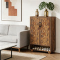 Vintage-Inspired Shoe Cabinet with Adjustable Shelves