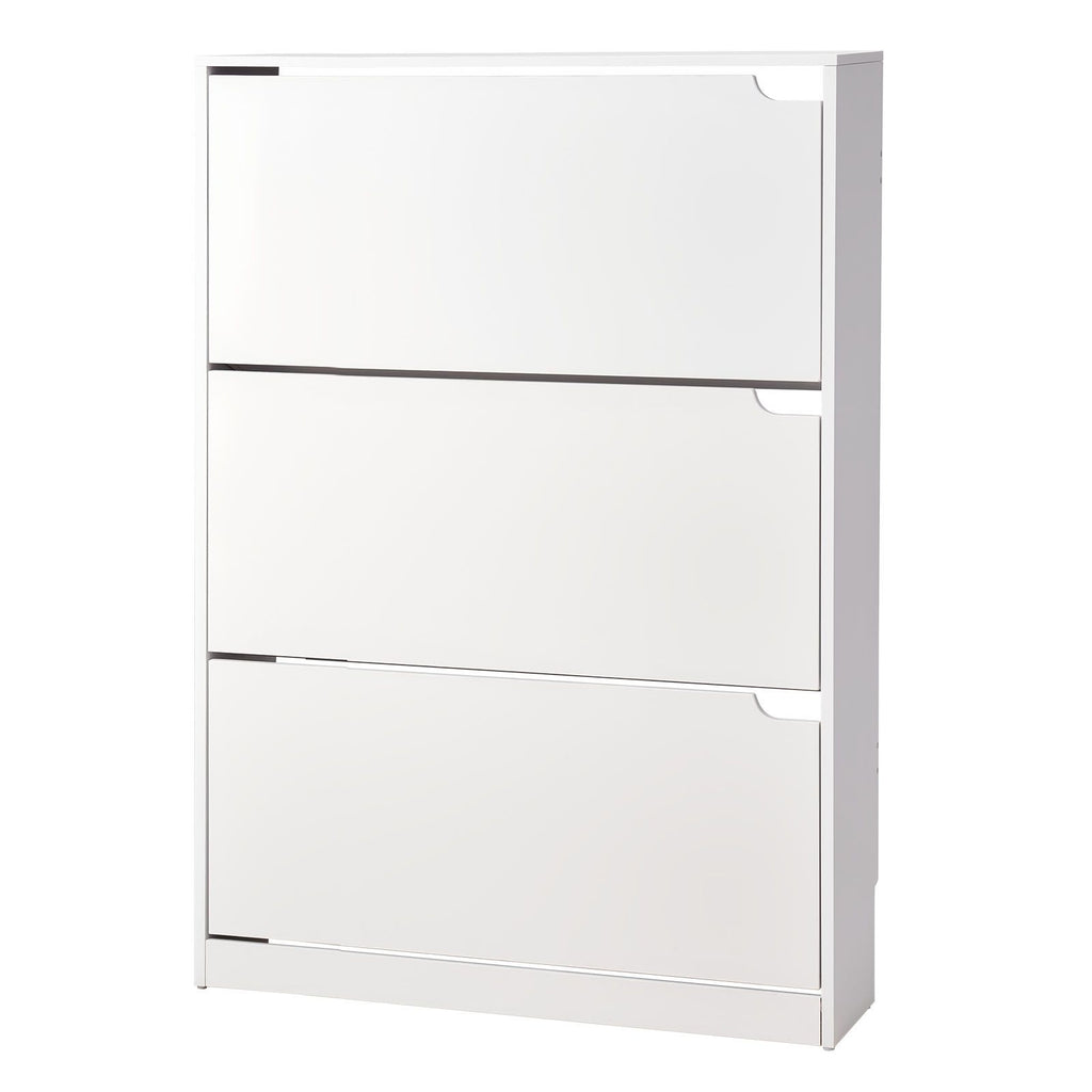 Modern Shoe Cabinet with 3 Flip Drawers for Entryway