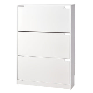 Modern Shoe Cabinet with 3 Flip Drawers for Entryway