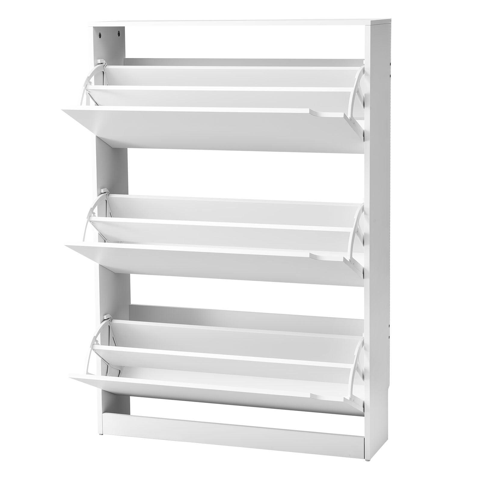 Modern Shoe Cabinet with 3 Flip Drawers for Entryway