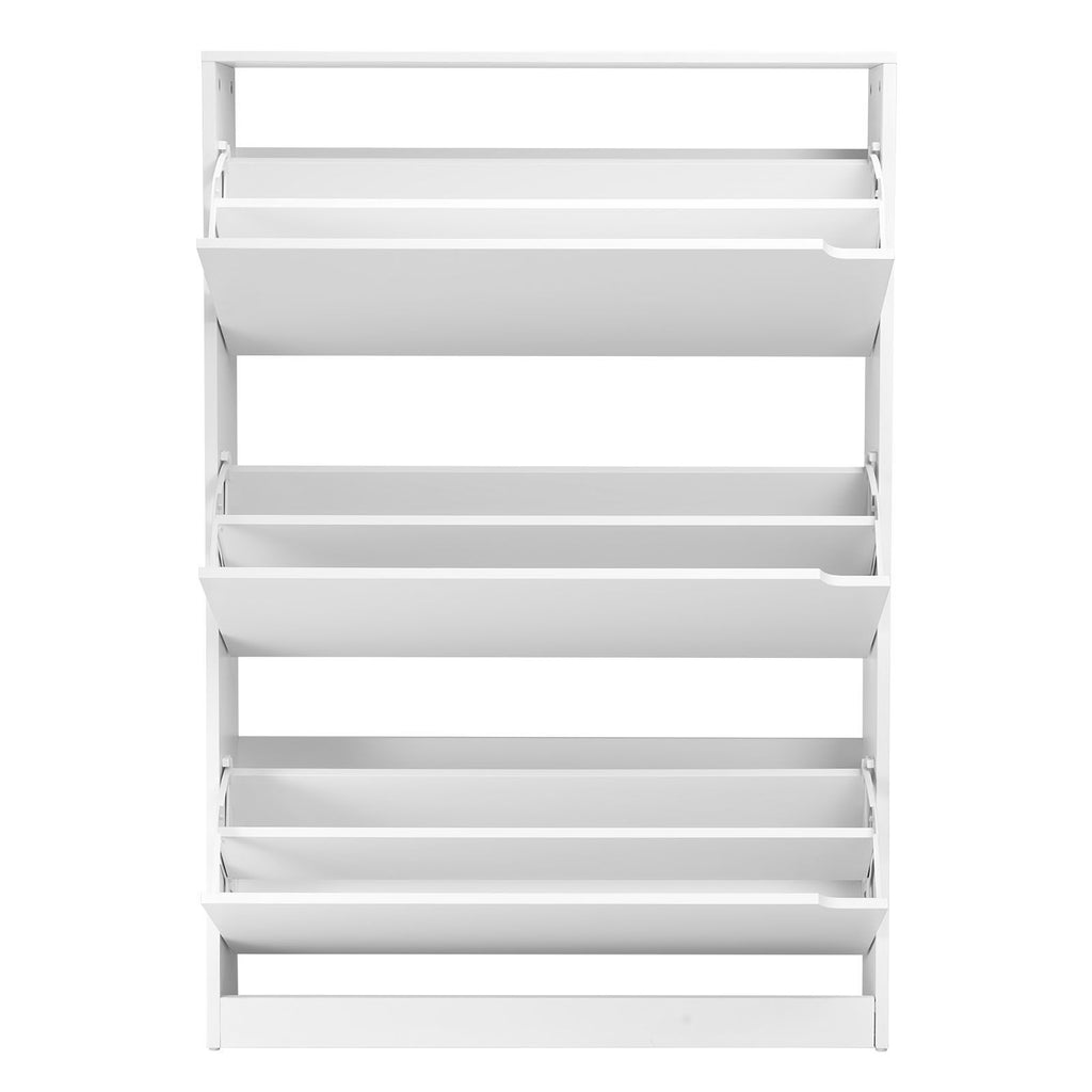 Modern Shoe Cabinet with 3 Flip Drawers for Entryway