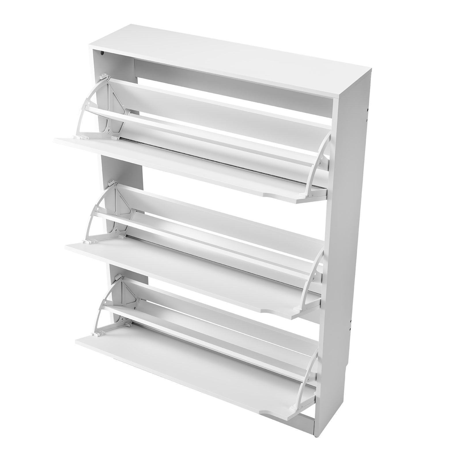 Modern Shoe Cabinet with 3 Flip Drawers for Entryway