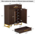 Modern Shoe Cabinet with Drawer and Adjustable Shelves for Entryway