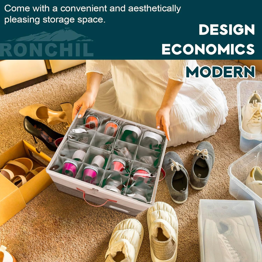 See Your Shoes Instantly: Clear-Cover Storage Boxes Keep Sneakers & Heels Dust-Free
