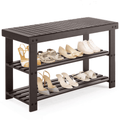 3-Tier Shoe Rack Bench for Entryway, Bedroom, and Camping