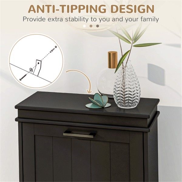 Compact Shoe Storage Cabinet with Tilt-Out Drawers