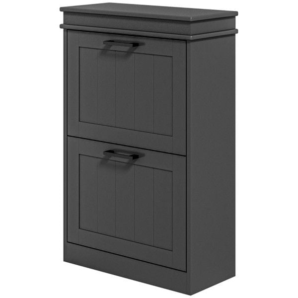 Compact Shoe Storage Cabinet with Tilt-Out Drawers