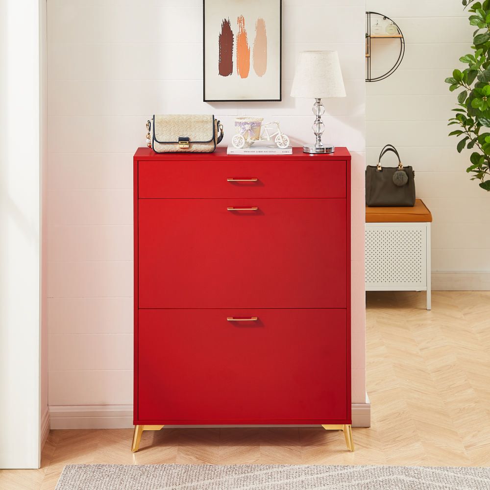 Shoe Storage Cabinet with Flip Drawers – Space-Saving Organizer for Entryway