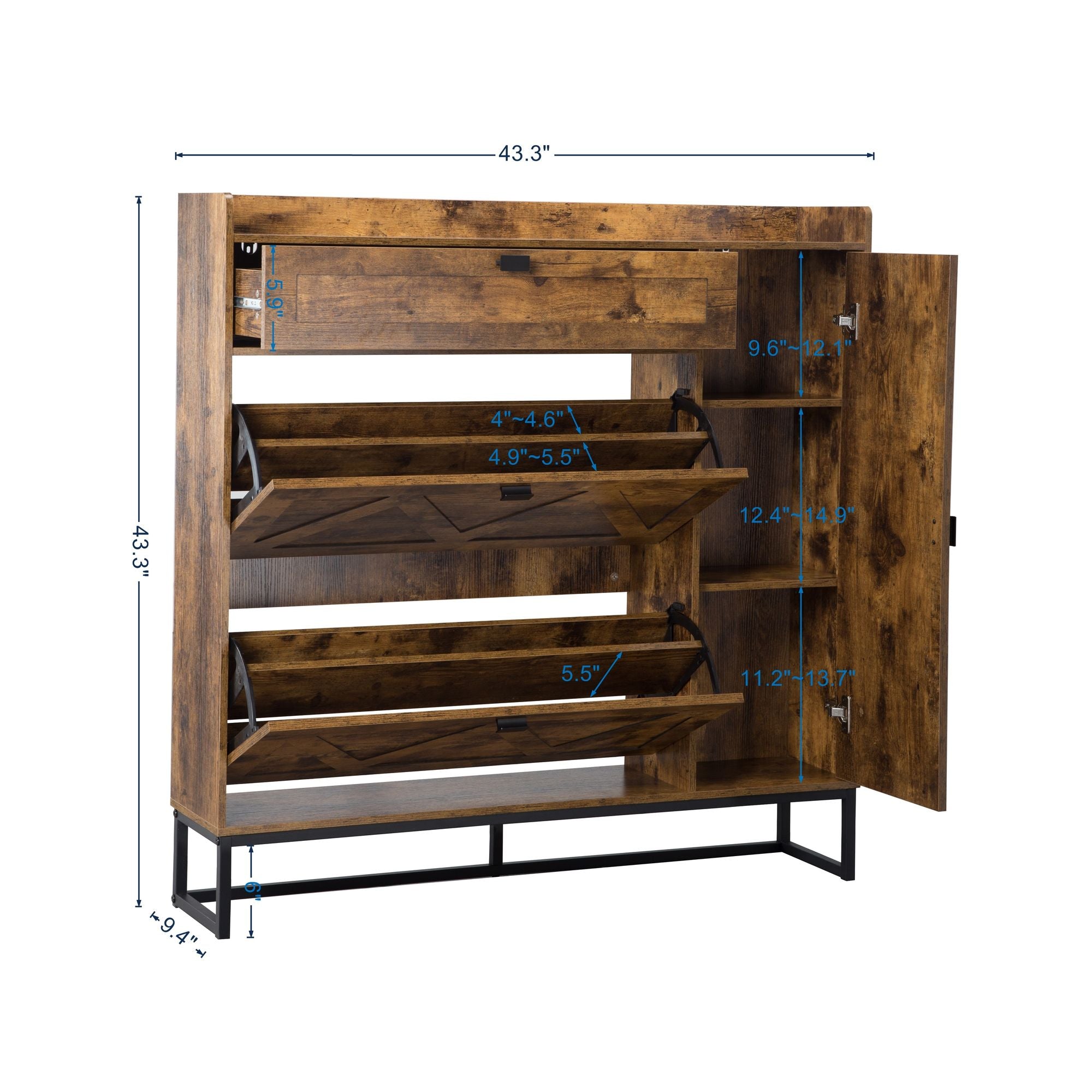 Slim Shoe Cabinet for Narrow Spaces