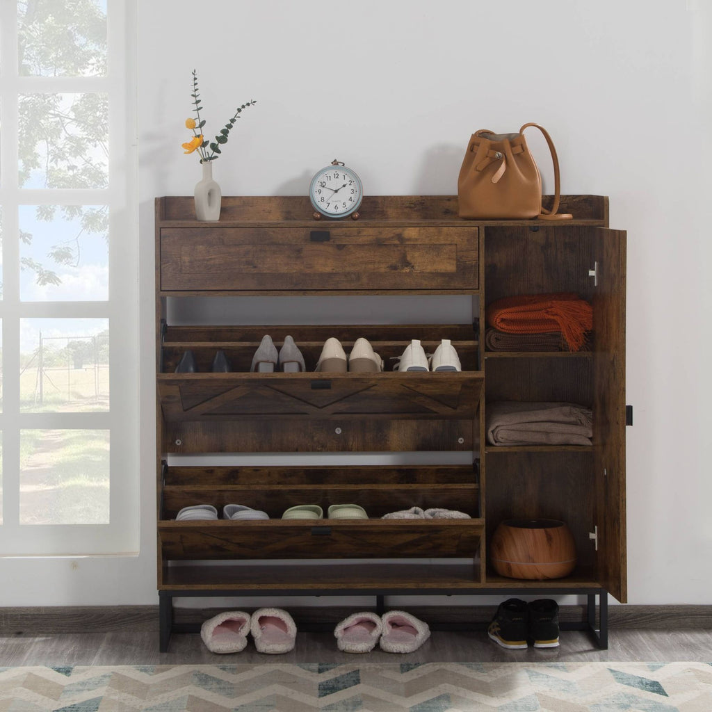 Slim Shoe Cabinet for Narrow Spaces