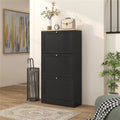 Modern Tilt-Out Shoe Cabinet for Narrow Entryways