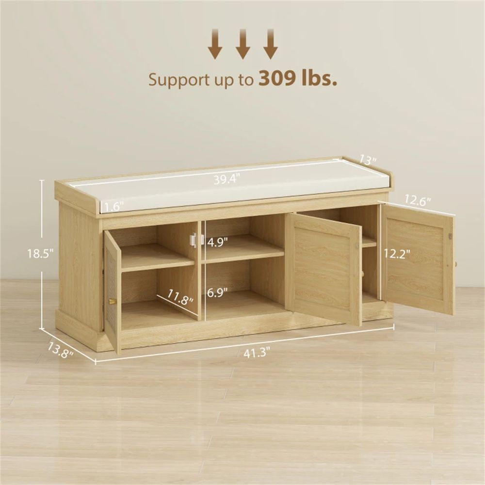 Shoe storage platform, shoe rack, entrance bench